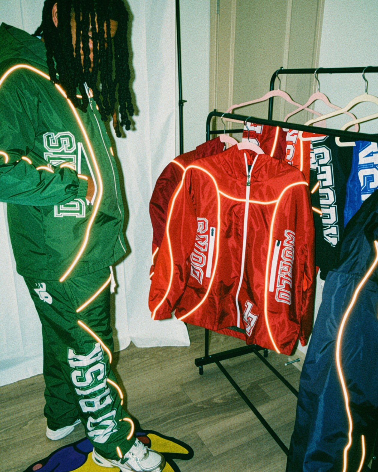 2 Tone Olive Green Nylon Reflective set