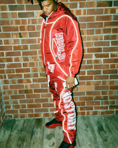 2 Tone Red Nylon Reflective Set