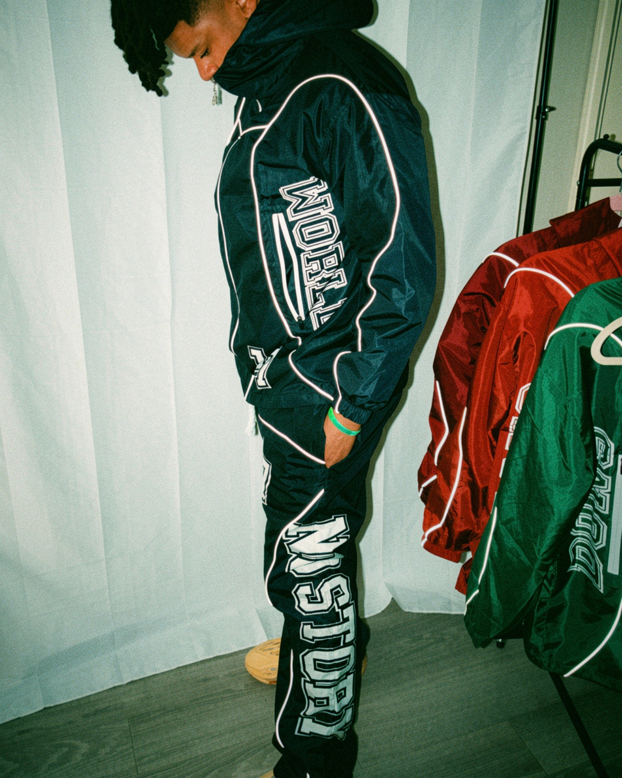 2 Tone Black Nylon Reflective set