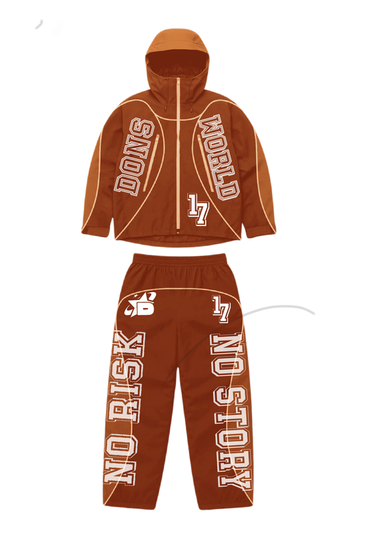2 Tone Burnt Orange Nylon Set