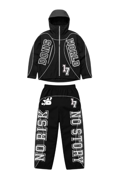 2 Tone Black Nylon Reflective set