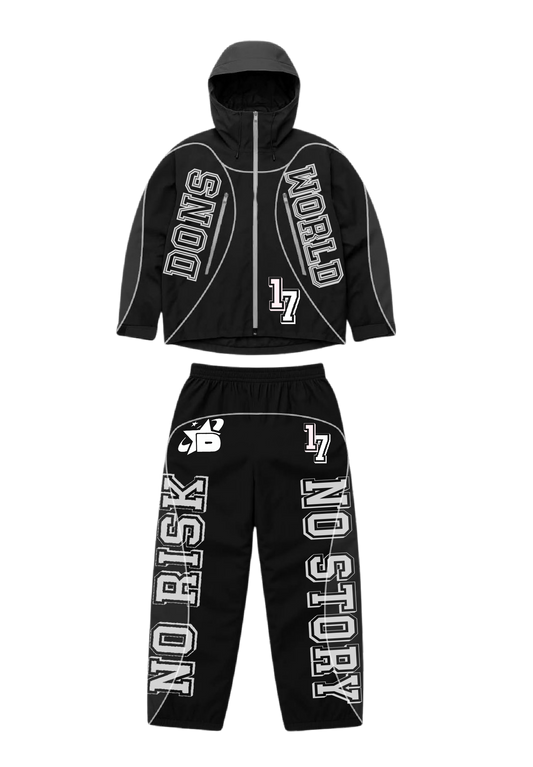 2 Tone Black Nylon Reflective set