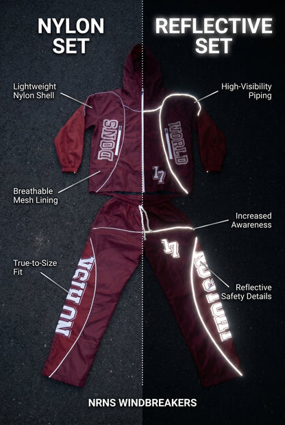 2 Tone Red Nylon Reflective Set